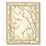 Vintage Pink Blossom Cream Area Rug