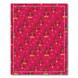Festive Red Christmas Tree Pattern Area Rug