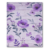 Purple Peony Watercolor Floral Area Rug