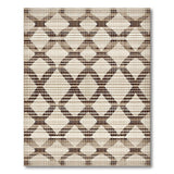 Brown Tan Interlocking Diamond Area Rug