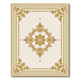 Traditional Persian Gold and Silver Ornate Gold Medallion Area Rug