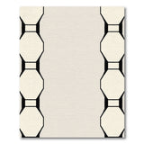 Modern Beige Hexagon Outline Area Rug