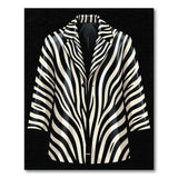 Geometric Modern Zebra Stripe Black White Area Rug