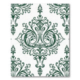 Elegant Green Damask Area Rug