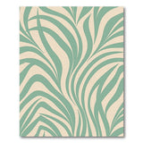 Teal Frond Abstract Area Rug