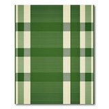 Green Plaid Rustic Farmhouse Area Rug