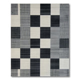 Geometric Modern Modern Black White Geometric Block Area Rug