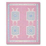 Pink Southwestern Diamond Geometric Area Rug