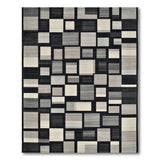 Geometric Modern Black White Geometric Area Rug