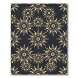 Geometric Modern Gold Starburst Geometric Area Rug