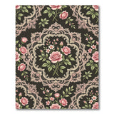 Pink Rose Lace Vintage Area Rug