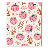 Whimsical Pink Pumpkin Patch Area Rug