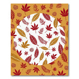 Orange Fall Leaves Pattern Area Rug