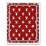 Red Shield Motif Heritage Area Rug