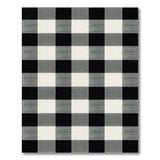 Classic Black White Buffalo Check Black and White Area Rug