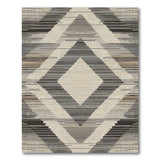 Grey Diamond Chevron Southwestern Area Rug