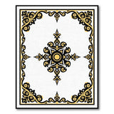 Traditional Persian Ornate Black Gold Medallion Area Rug