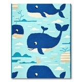 Cute Cartoon Whale Ocean Area Rug