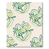 Green Abstract Foliage Area Rug