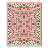 Traditional Persian Blush Pink Floral Persian Area Rug