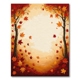 Washable Autumn Forest Landscape Area Rug - Low Pile, Non-Slip, Pet Friendly