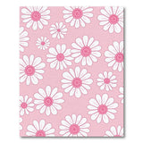 Floral Vintage Pink Blush Pink Daisy Floral Area Rug