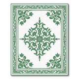 Floral Vintage Elegant Green Floral Medallion Area Rug