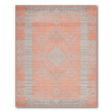 Orange Grey Geometric Southwestern Area Rug