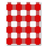 Bold Red and White Buffalo Check Area Rug