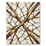 Golden Vein Fractal Area Rug