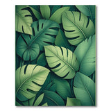 Green Leaf Lush Monstera Leaf Green Area Rug