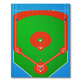 Kids Cartoon Baseball Diamond Area Rug