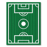 Green Geometric Modern Soccer Field Green Area Rug