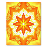 Vibrant Orange Persian Star Medallion Rug