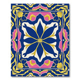 Navy Starburst Medallion Persian Area Rug
