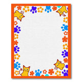 Playful Cartoon Cats Paws Border Rug