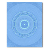 Radiant Blue Mandala Geometric Area Rug