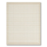 Neutral Beige Grid Border Area Rug