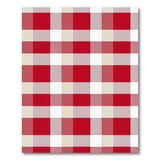 Rustic Farmhouse Red Gingham Plaid Farmhouse Area Rug
