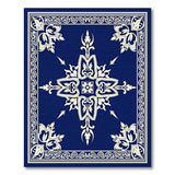 Traditional Persian Navy Blue Ornate Persian Medallion Rug