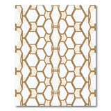 Modern Beige Hexagon Lattice Area Rug
