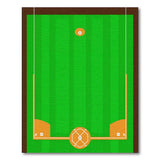 Green Kids Cartoon Baseball Field Green Area Rug