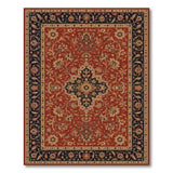 Rich Red Persian Floral Medallion Area Rug