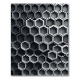 3D Grey Hexagon Geometric Area Rug