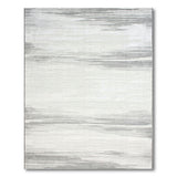 Grey Striped Abstract Area Rug