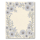 Grey Daisy Floral Border Area Rug
