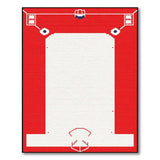 Red Pixel Baseball Diamond Area Rug