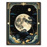 Ornate Moonlit Pines Night Sky Area Rug