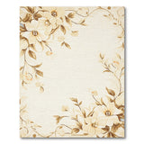 Beige and Neutral Beige Magnolia Floral Vintage Area Rug