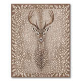 Majestic Deer Antler Area Rug in Brown Tan